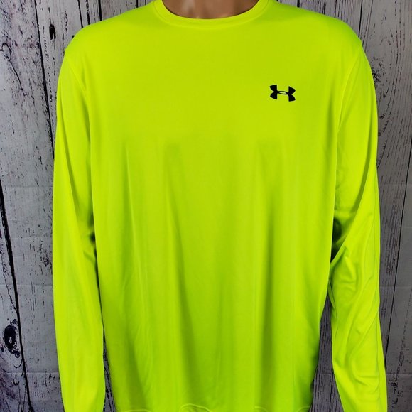 yellow under armour long sleeve shirt